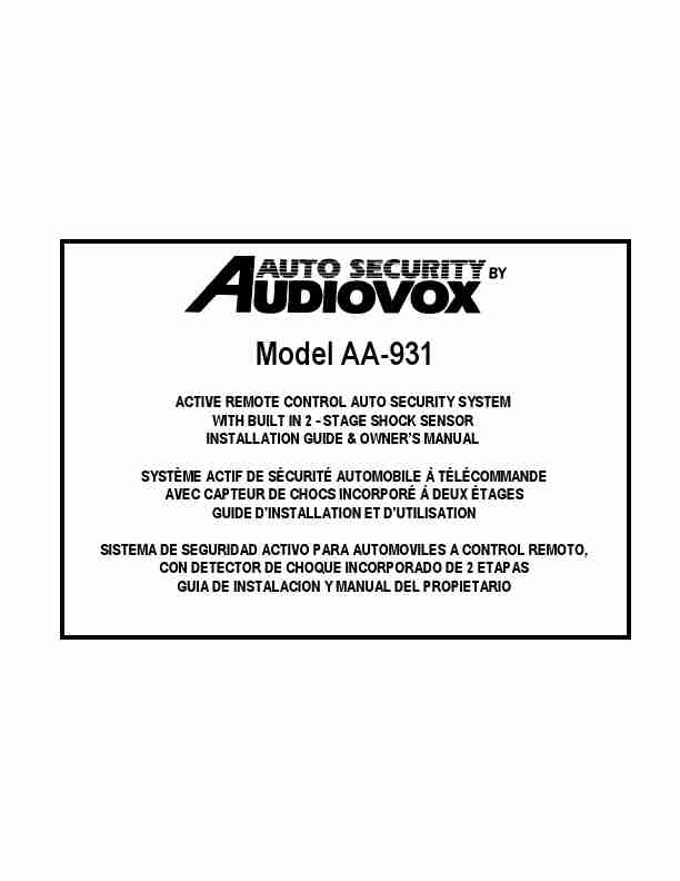 Audiovox Automobile Alarm AA-931-page_pdf